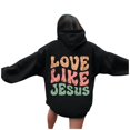 thumbnail image 1 of WEAIXIMIUNG Mama Sweatshirt Plus Size 5Xl Women's Neck Hoodies Long Sleeve Sweatshirt Drawstring Pullover Tops with Pocket, 1 of 5