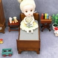thumbnail image 2 of Dollhouses Miniature Single Bed 1/12 Scale Victorian Vintage Furniture Bed for 15cm Dolls Bedroom, 2 of 9