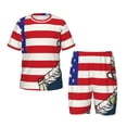 thumbnail image 1 of Fotbe American Astronaut Runs Forward Pijama Estampada de 2 Piezas para Niños – Ropa de Dormir de Manga Corta Cómoda para Niños y Niñas, Camiseta y Shorts de Algodón-3X-Large, 1 of 6