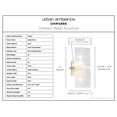 thumbnail image 5 of Luxury Mid Century Modern Wall Sconce, Small Size: 15''H x 4.5''W, with Eclectic Style Elements, Gilded Silver Finish, UHP4956 from the Kenton Collection by Urban Ambiance, 5 of 5