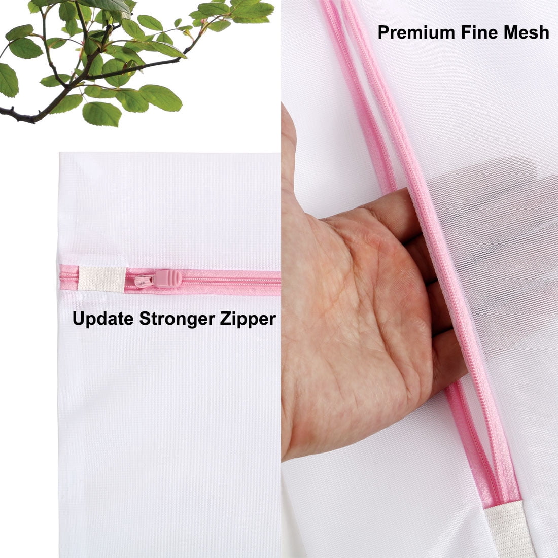 Unique Bargains Traveling Washing Bags Socks Underwear Clothes Net Mesh Bag Set