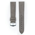 thumbnail image 2 of Hirsch Osiris Nubuck Leather Watch Strap - Grey - M - 16mm - Silver Buckle - Calf Leather Band, 2 of 9