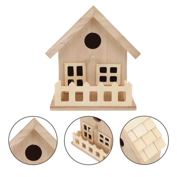 FENGGUIQU Large Outdoor Bird House Wooden Designed for Birds 1Set
