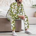 thumbnail image 7 of Salouo Corn And Butterflies Print Button-Front Long Sleeve Pajama Set for Men, Soft 2Pjs Men's Long Sleeve Sleepwear-XX-Large, 7 of 7