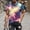 Multicolor, variant on EWASWON Men's Streetwear Graphic Short Sleeve T-Shirt - Crew Neck Casual Summer Tee with Cosmic Print, Breathable Cotton Blend for Urban Style,Multicolor,Size 3XL