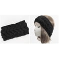 thumbnail image 5 of Diadema de invierno de lana tejida con cable para mujer, 5 of 5