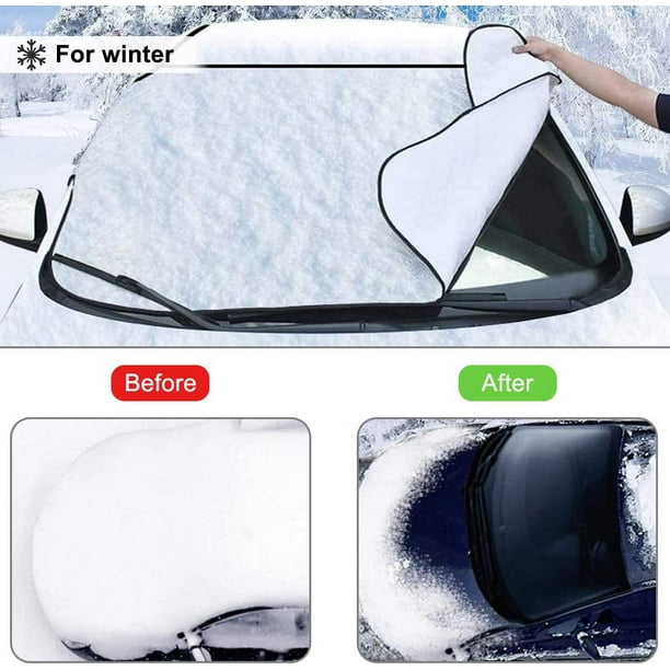 Car Windscreen Frost Cover- Window Screen Cover for Winter- Car Snow Cover- Windshield  Ice Cover- Front Window Ice Cover- Windshield Cover A-138X94CM 
