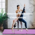 thumbnail image 2 of CL.HPAHKL Folding Gym Mat, Portable Exercise Tumbling Mats 2 Inch Thick Yoga Mat with Carrying Handles Tri-Fold Cheer Mats for MMA, Stretching Yoga Cheerleading Martial Arts, Purple, 2 of 7