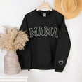 thumbnail image 2 of NAZENTI Embroidered Mama Sweatshirt, Mothers Day Sweatshirt Gifts for Mom Mama, Embroidered Crewneck Sweatshirt for Women, 2 of 6