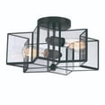 thumbnail image 1 of Vanity Art 2 Light 16.14 Inches Unique Statement Star Semi Flush Mount Lighting | Modern Hanging Ceiling Lights Fixtures for Dining Room Living Room Bed Room Kitchen SYBG2602HS-BK, 1 of 5