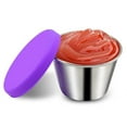 thumbnail image 4 of Visland 50 ml Dipping Sauce Cup Good Sealing Leakproof Convenient Anti-rust Dipping Sauce Portable Reusable Sauce Container with Silicone Lid for Restaurant, 4 of 8