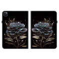 thumbnail image 2 of Dteck Flower Pattern Case for iPad Pro 11 inch 2024,PU Leather Card Slots Case Shockproof Stand Full Body Protection Cover for iPad Pro 11-in. (M4) 2024,Black Flower, 2 of 5
