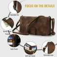 thumbnail image 6 of Allytechgroup for Apple iPhone 15 Pro Wallet Case with Cards Holder/ Zipper Pocket/ Crossbody Shoulder Strap/ Hand Wrist, RFID Blocking PU Leather Protective Drop Proof Case for Women Men,Brown, 6 of 9