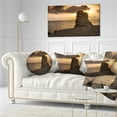 thumbnail image 3 of Designart African Ruins at Sunset Seashore - Seashore Throw Pillow - 12x20, 3 of 5