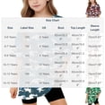thumbnail image 3 of Girls Loose Fit Tie Dye T-Shirt Green Brushstroke Print Soft Stretchy Short Sleeve Tee for Ages 6-14,Size 8 T, 3 of 9