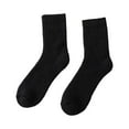 thumbnail image 2 of D-GROEE Wool Socks 1 Pair Winter Socks Thick Plush Solid Color Knitted Mid-tube Ankle Protection Soft Resistant Anti-slip Elastic Thermal Floor Socks Solid, 2 of 7