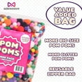 thumbnail image 3 of Adeweave 1000 Assorted Pom Poms– Multicolored Craft pompoms for DIY, 3 of 7