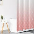 thumbnail image 3 of Pink Ombre Shower Curtain, Modern Geometric Pattern Modern Luxury Bathroom Curtain Bathtub Decor Waterproof Fabric Machine Washable with 12 Hooks, 3 of 6