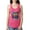 Hot Pink, variant on Cute Cat | Dean Russo Art Animal Lover Ladies Racerback Tank Top, Hot Pink, X-Large