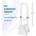thumbnail image 6 of Grab Bars for Bathtubs and Showers, Adjustable Bathtub Safety Rail for Seniors, Tub Grab Bar for Bathroom, Assistance Bathtub Handle Clamp for Elderly Bath Support, White, 6 of 14
