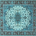 thumbnail image 1 of Ahgly Company Indoor Square Persian Light Blue Traditional Area Rugs, 5' Square, 1 of 4