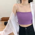 thumbnail image 1 of Spaghetti Strap Top,Women Short Top Spaghetti Sleeveless Slimming Camisole Pure Color Racerback Extended Durability, 1 of 5