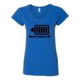 thumbnail image 2 of Cute Heart Never Power off Love Couple Gift Valentine's Day Womenâ€™s Standard V-Neck Tee, Royal, Large, 2 of 3