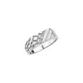 thumbnail image 3 of RYLOS Men's Rings 14K White Gold Classic 1/2 Nugget Design Ring with Diamonds, Great Mens Jewelry Size 6, 3 of 6