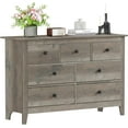 thumbnail image 4 of LAZZO 7-Drawer Dresser, Farmhouse Wooden Chest of Drawers for Bedroom Living Room and Hallway, Gray, 4 of 10