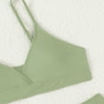 thumbnail image 5 of ATOGUTA Teen Girls' Swimsuits Two-Piece V-Neck Bikini Adjustable Shoulder Straps Swimsuit Kids Bikini Green, Size 8-15, 5 of 5