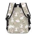 thumbnail image 4 of Honeii Rabbit And Flower Print Backpack for Both Men and Women, Basic Bookbag for College, Work, or Travel,Rucksack Computer Bag-One Size, 4 of 5