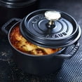 thumbnail image 6 of Staub Cast Iron 0.75-qt Round Cocotte - Matte Black, 6 of 8