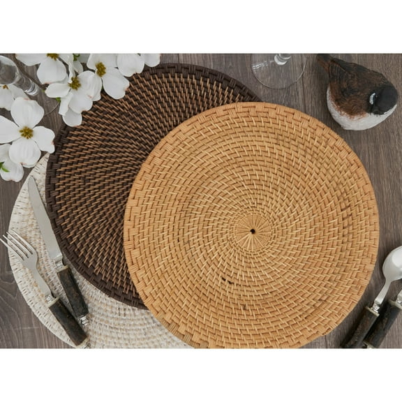 Saro Lifestyle Woven Rattan Placemat (Set of 4)