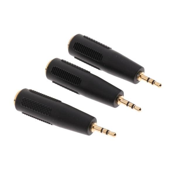 Auriculares Audio 3.5mm a 2.5mm Dorado Convertidor Adaptador MIC Estéreo