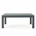 thumbnail image 5 of 39.25" Aluminum Outdoor Coffee Table - Tempered Glass Top, Rust-Resistant Frame (Dark Gray), 5 of 5