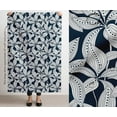 thumbnail image 3 of Soimoi Leaves Print Waterproof Fabric | Outdoor Material by the Yard | Tear-Resistant, UV Safe | Great for Bags, Rainwear, Covers & Curtains, Awning Cover Cloth - Blue, 3 of 7