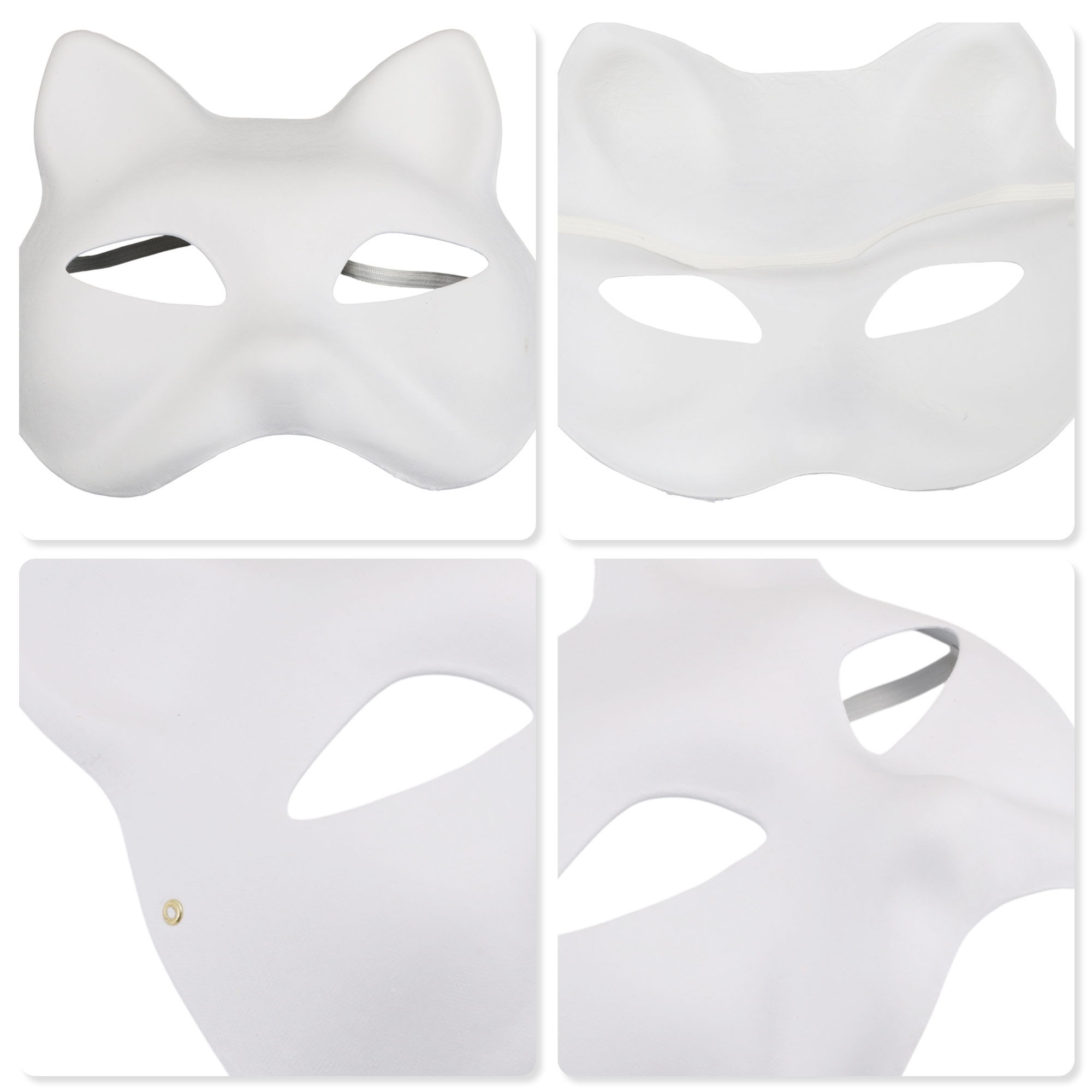 Unique Bargains 1 Pack Elegant Hand-Painted Party Mask White Pattern 16