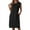 Black, variant on Jamsmile Womens Tshirts Sleeveless Dress Summer Round Neck Dress With Side Slits Pocket Summer Loose Fit Plain Mini Dress