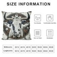 thumbnail image 5 of Texas Star Horseshoe Throw Pillow Covers Western Cowhide Pillow Covers, Rustic Farmhouse Cow Print Decorative Square Pillow Cases, Black White Brown Farm Animal Cushion Covers, 5 of 5