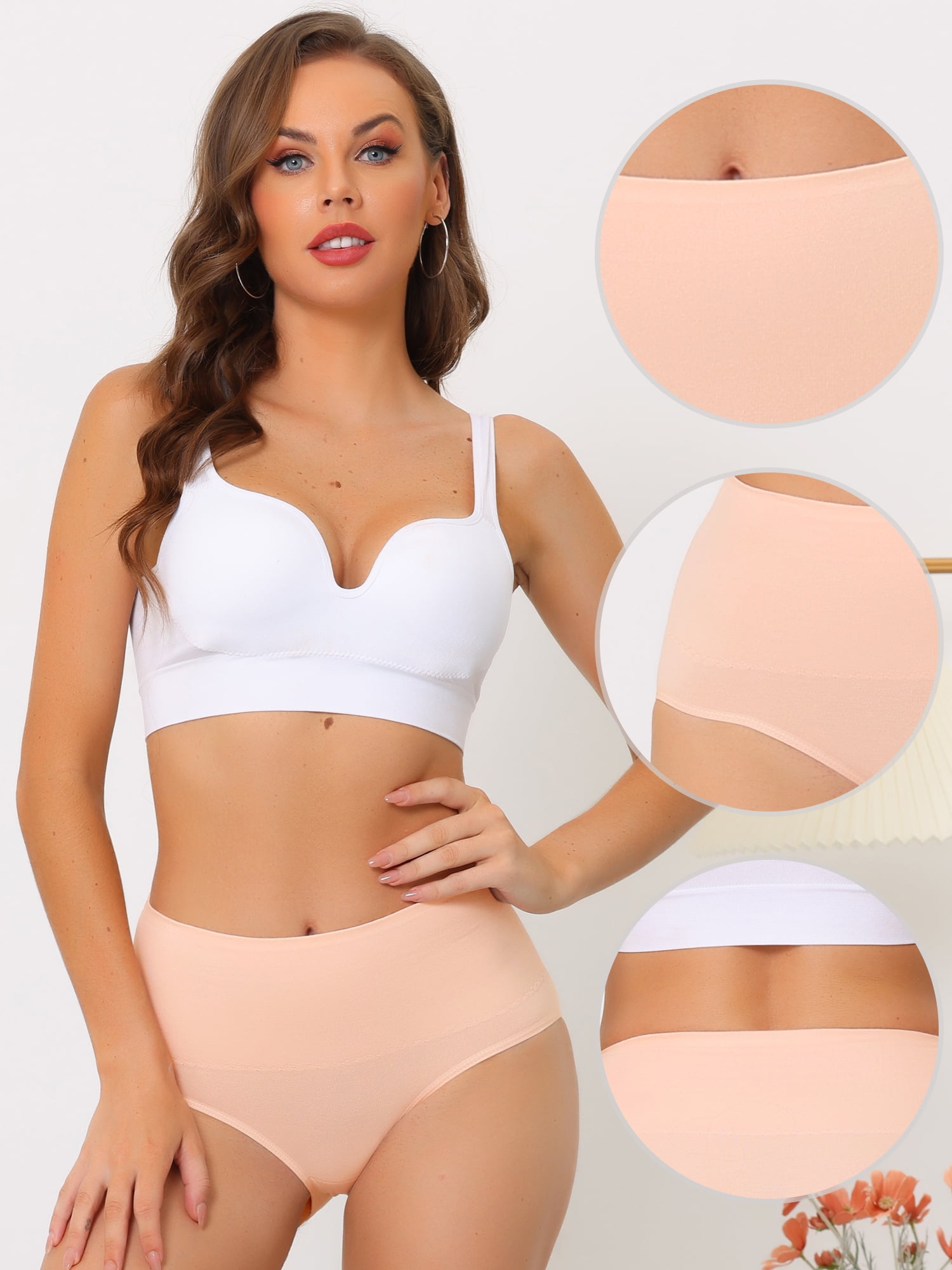 DARING DIVA Women's High Waist Shaping Tummy Control Panties Brief S Pink