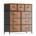 thumbnail image 6 of ZUNMOS 9 Drawer Fabric Dresser for Bedroom, Chest of Drawer Organizer Storage Cabinet for Closet, Entryway, Rust Brown, 6 of 8