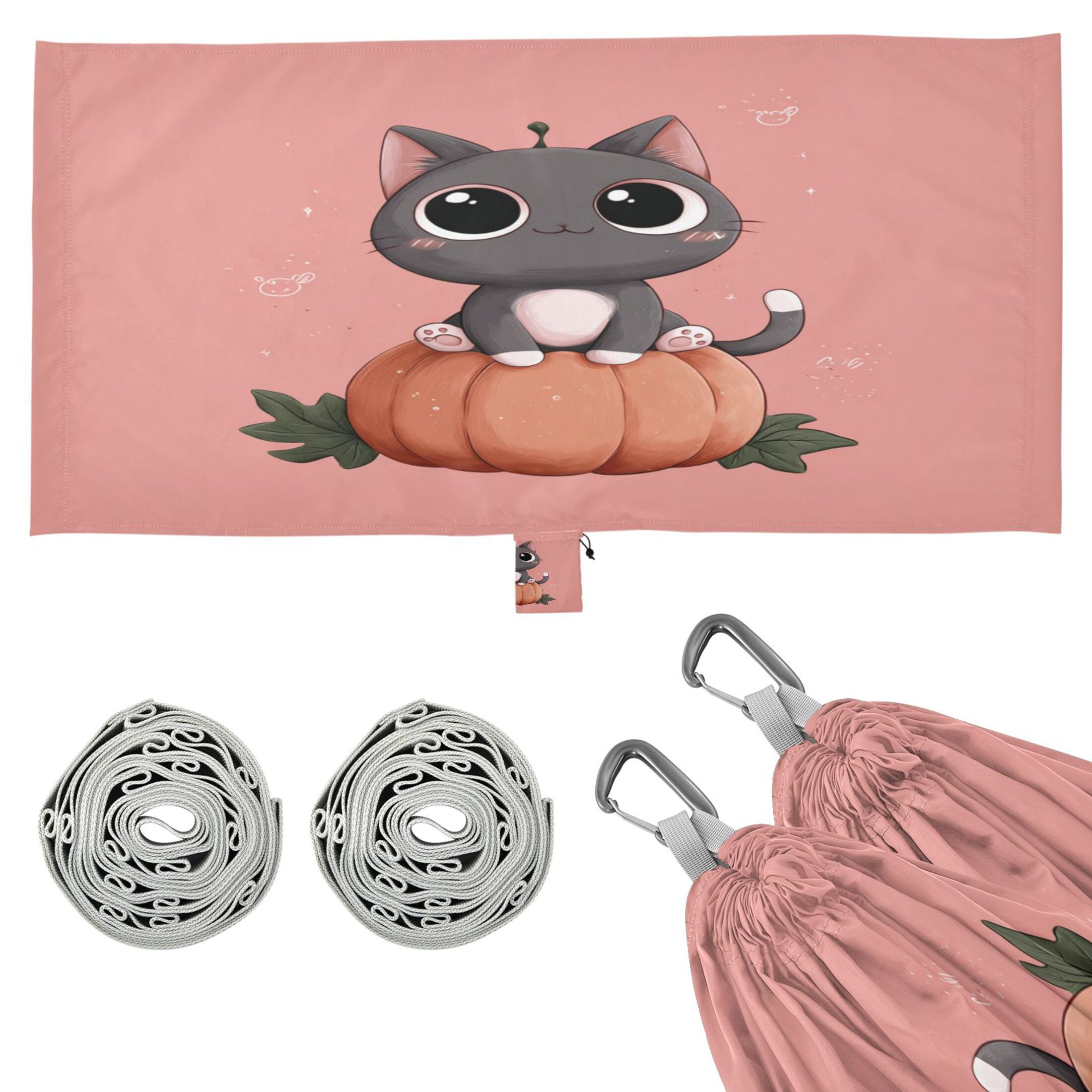 Hammock Camping Hammock Nylon Portable Hammock Travel Camping Hammock A Cute Cartoon Cat