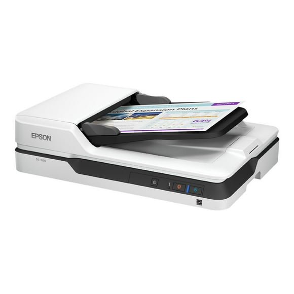 Epson DS-1630 - Document scanner - Duplex - Legal - 1200 dpi x 1200 dpi - up to 25 ppm (mono) / up to 25 ppm (color) - ADF (50 sheets) - up to 1500 scans per day - USB 3.0