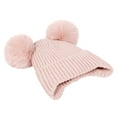 thumbnail image 3 of Infant Cute Pompom Hat Girls Boys Winter Warm Knit Beanies Toddler Baby Soft Cotton Beanie Hats Pink, 6-36 Months, 3 of 7