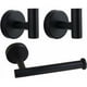 thumbnail image 1 of Juego de accesorios de baño, 3 toalleros, juego de papel higiénico, soporte de acero inoxidable para baño, cocina, baño negro STOL, 1 of 1