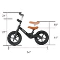 thumbnail image 3 of Trimate Toddler Balance Bike, Black - No Pedal Sport Bike for 3-5 Year Olds, 12" Inflated Tire, Perfect Gift for Boys and Girls with Inseam 16" - 21", 3 of 9