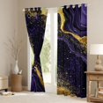 thumbnail image 3 of Homewish Modern Fluid Art Curtains Pack of 2 (42x84 Each),Marble Print Curtains Blackout,Black Purple Gold Bedroom Curtains For Teens,Microfiber Bedroom Decor, 3 of 6