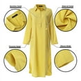 thumbnail image 4 of ZANZEA Women Long Sleeve V Neck Button Down Long Shirt Dress, 4 of 9