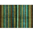 thumbnail image 1 of Ahgly Company Machine Washable Indoor Rectangle Abstract Turquoise Blue Contemporary Area Rugs, 2' x 4', 1 of 4