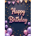 thumbnail image 4 of Yatrandify Glitter Happy Birthday Balloon Banner for Celebration Party Decoration Event Background, 4 of 7